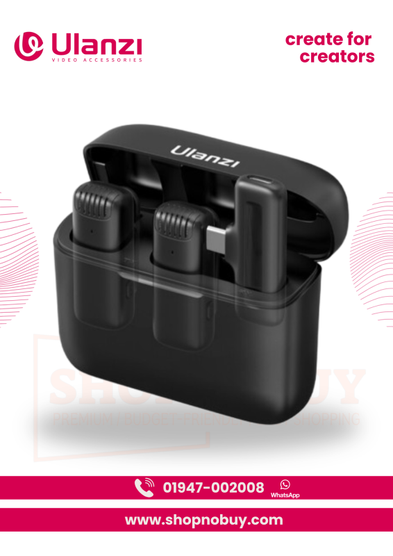 Ulanzi J12 Wireless Lavalier Microphone