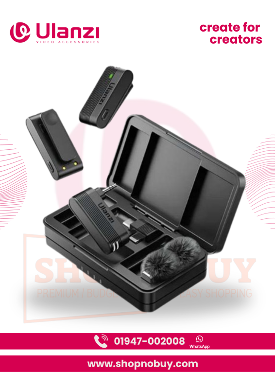 Ulanzi A100 Wireless Lavalier Microphone