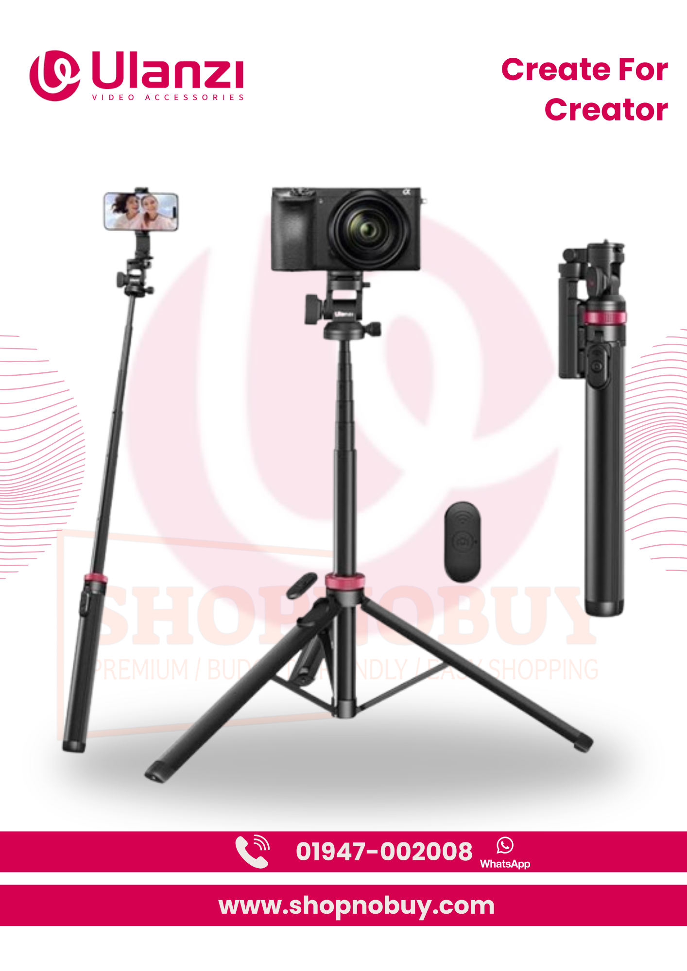 Ulanzi MT-78 Extendable Phone Tripod Ulanzi MT-78 Extendable Phone Tripod
