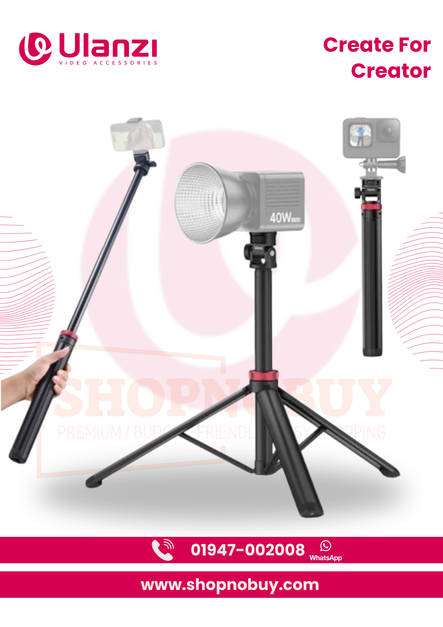 Ulanzi MT79 Extendable Light Stand Tripod Ulanzi MT79 Extendable Light Stand Tripod